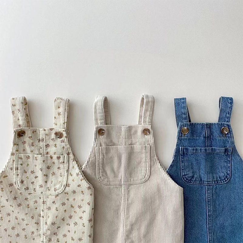 Baby Overall Denim - Pantalones con tirantes para niña, pantalones