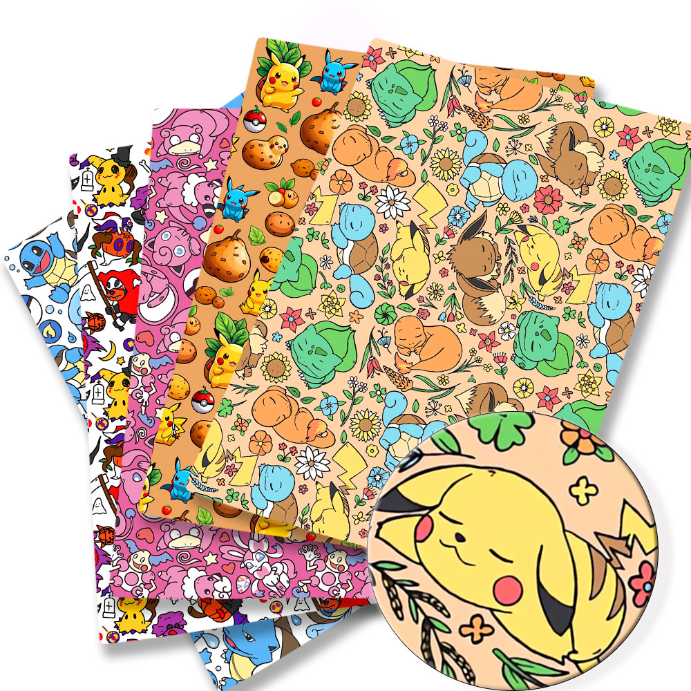 Baby Clothing Products - Tela de dibujos animados de Pokémon,