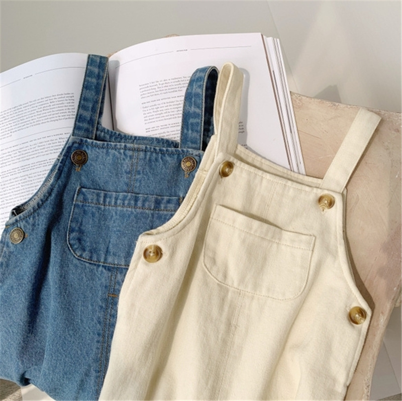 Monos de mezclilla sólidos par - Baby Overall Denim reseña y precio
