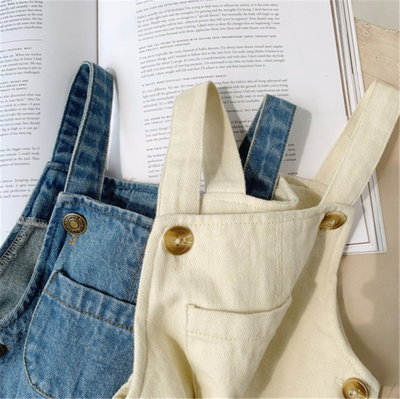 Monos de mezclilla sólidos par - Baby Overall Denim reseña y precio