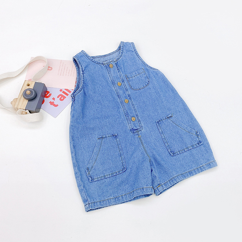 Mono vaquero sin mangas estilo - Baby Overall Denim reseña y precio